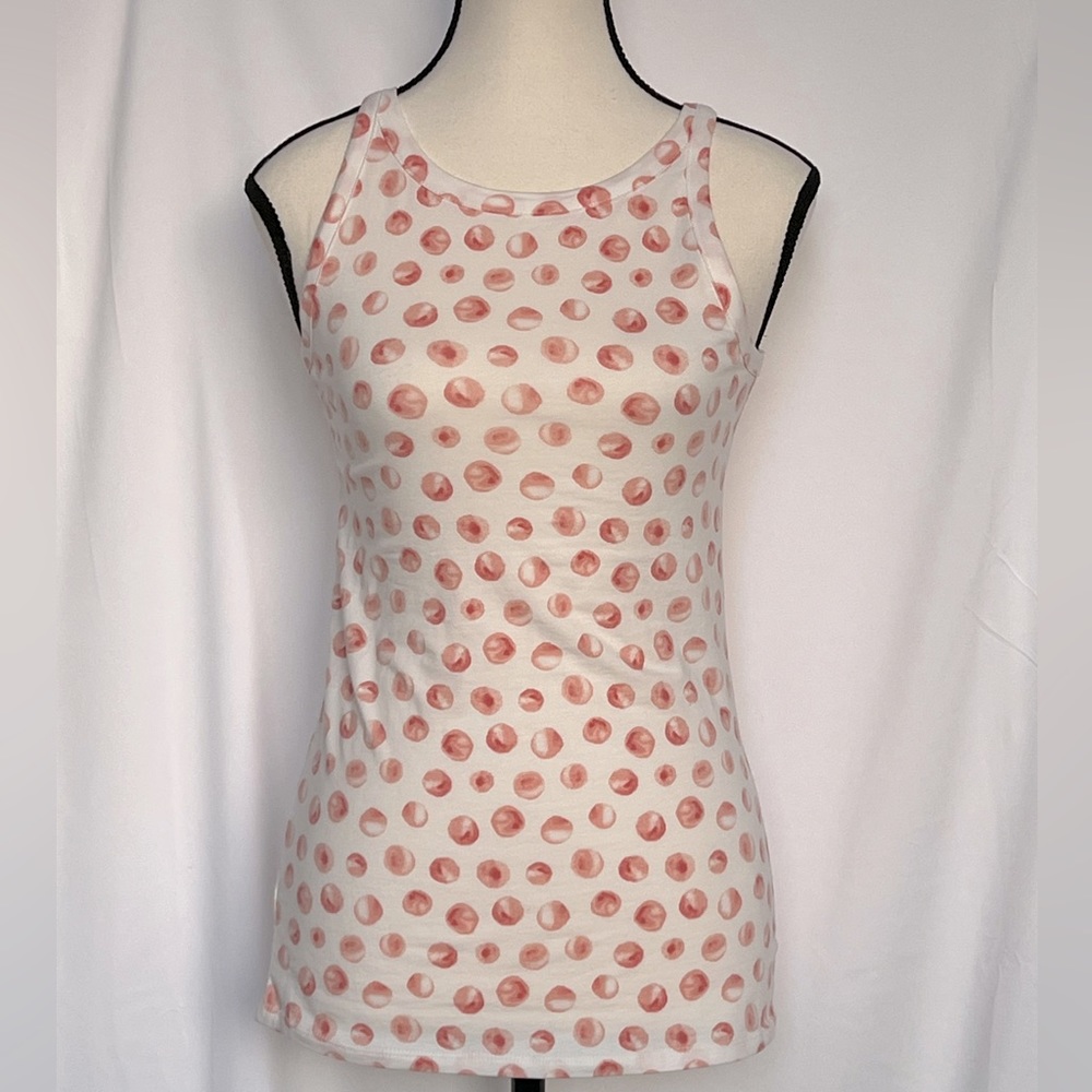 NWT LOFT Dotted Racerback‎ Tank Top Size M